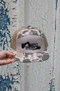 BROWN AND DARK GREEN CAMO HAT